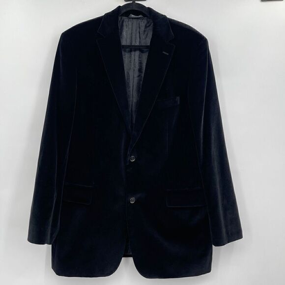 Hugo Boss Men's Black Blazer Coat 2 Button Placket Size 44L - Picture 1 of 9